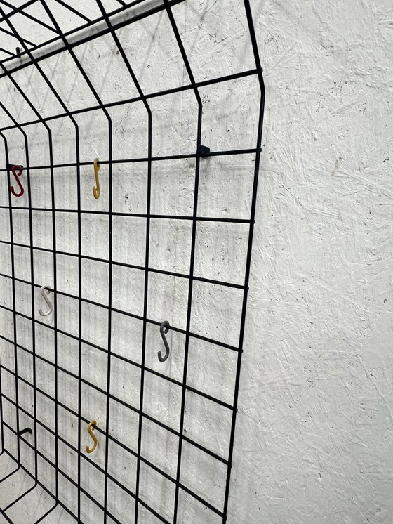 Image 1 of Porte-manteau mural vintage en fil d'acier, années 1950, Karl Fichtel, Allemagne