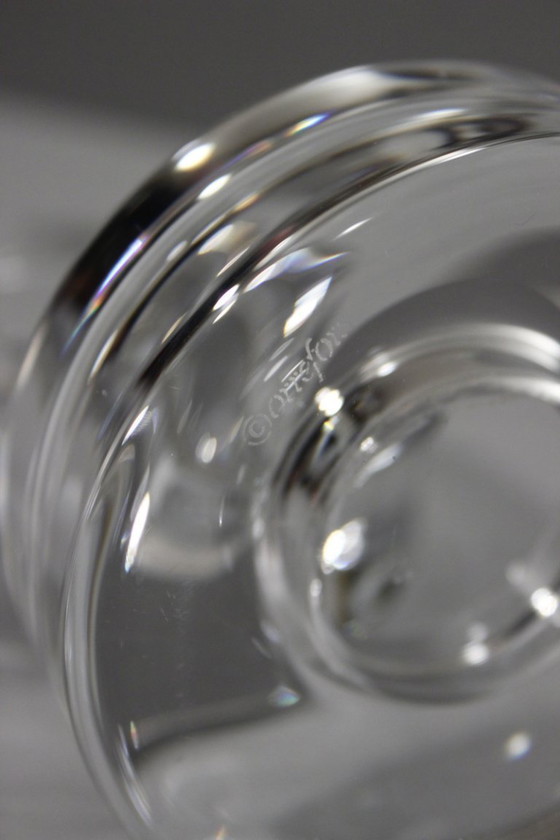 Image 1 of Lena Bergström & Orrefors - Coppia di portacandele in cristallo "Puck" 1999