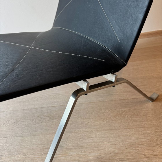 Poul Kjærholm PK22 Fauteuil Lounge pour Fritz Hansen, Cuir Noir, 2007 – Chaises & fauteuils, Leather, Metal (photo 13 of 20)