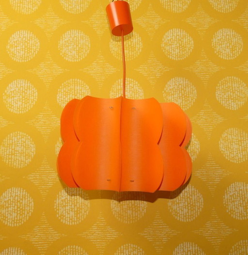 Lampe plastique orange Vintage Space Age années 70 pop art