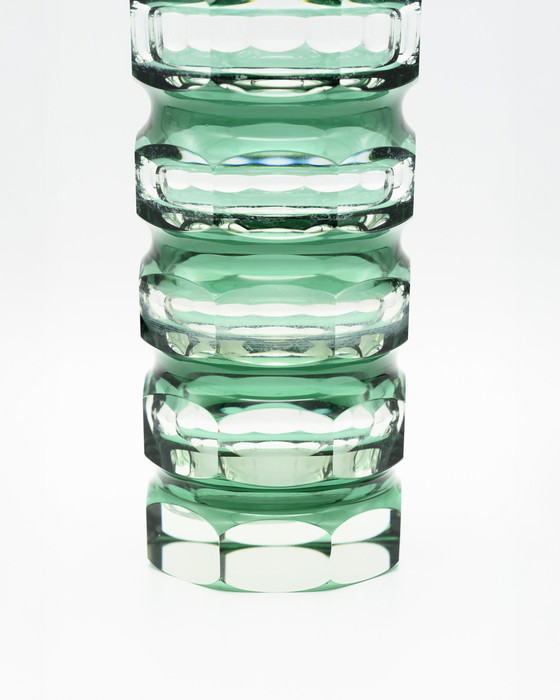 Image 1 of GDR Vintage Block Vase Duo 70s Re-Design Oldrich Lipsky Exbor à Josef Hoffmann