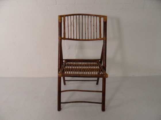 Image 1 of Sedia pieghevole in bambù vintage