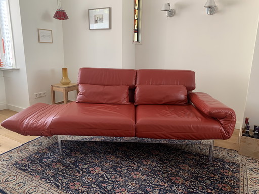 Rolf Benz Plura cuir rouge chaud, design multifonctionnel