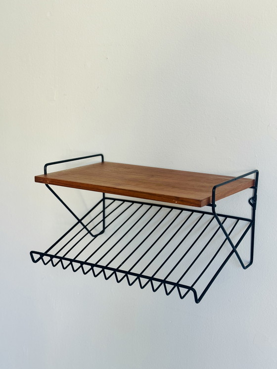 Image 1 of Vintage string wall rack 1960s/70s - wood & metal