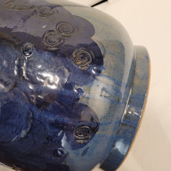 Image 1 of Tischlampe, glasierte Keramik, Hanne Stentøj, Skandinavische Moderne, 60er Jahre - Dänemark