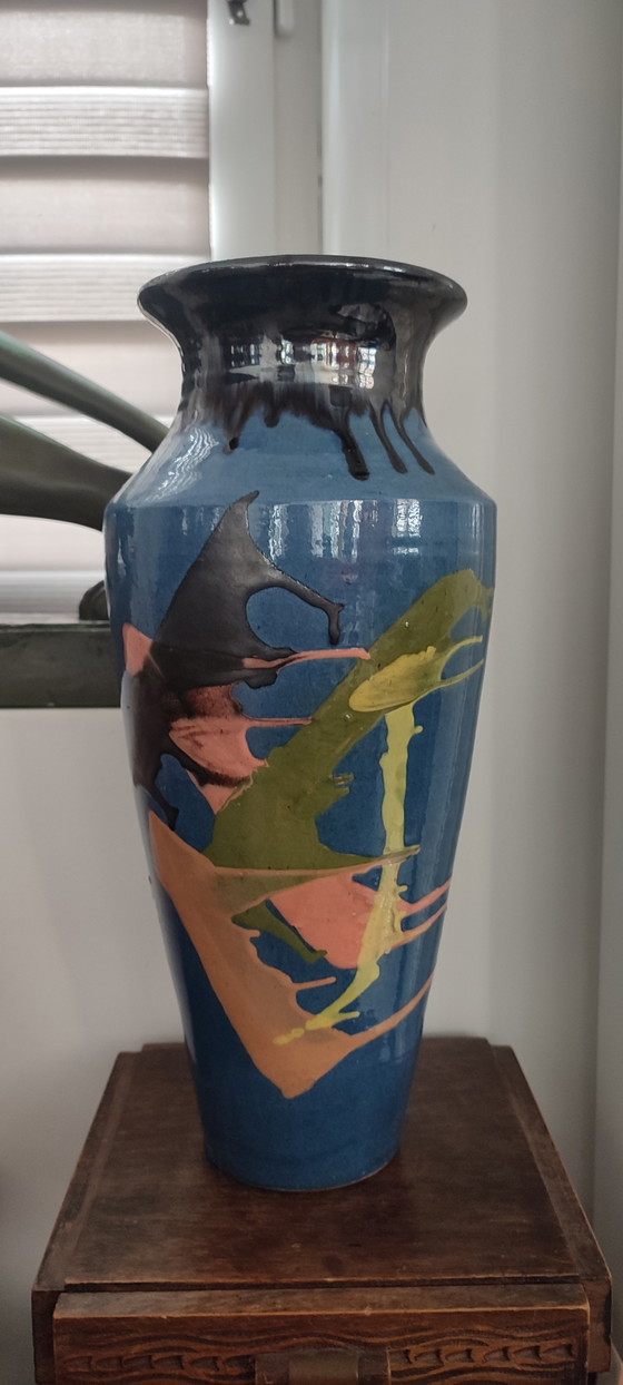 Image 1 of Large ceramic vase of 39 cm Atelier Thomas BUXÓ (1970)