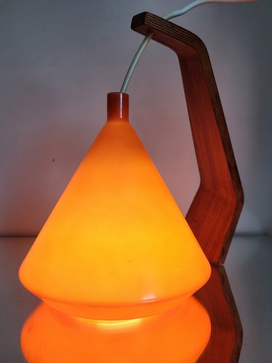 Image 1 of Lampada da parete vintage in vetro arancione, Philips NX118