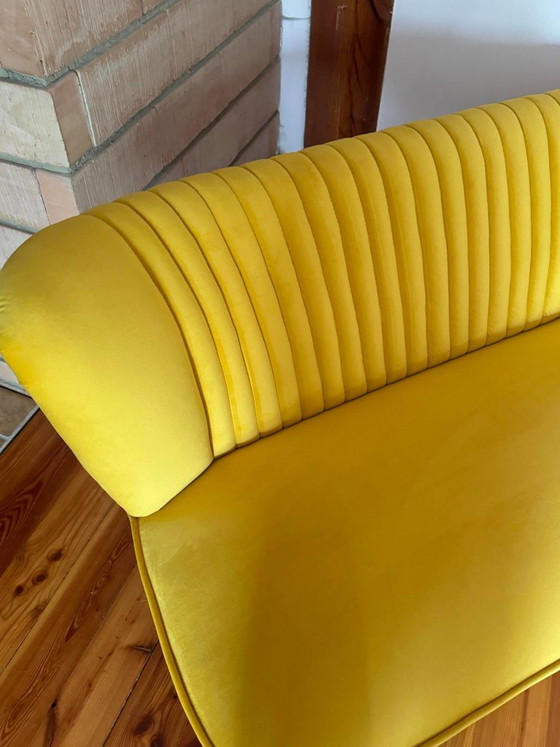Sofá de Terciopelo Escandinavo Moderno de Mediados de Siglo, Años 50 – Sofás (Couches), Mid Century Modern (photo 5 of 7)