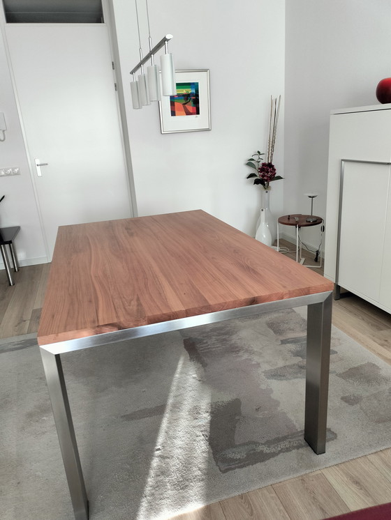 Image 1 of Exclusive Bert Plantagie dining set: Walnut top and 4 James chairs