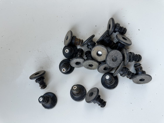 Image 1 of 6x Herman miller Eames DSR Fiberglass kuip stoelen stapelbaar