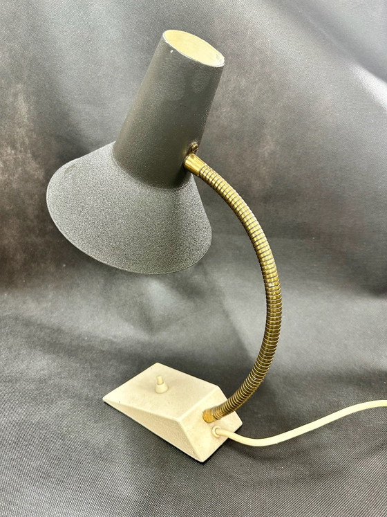 SIS Hexenhut Desk Table Lamp Mid Century 60s, Metal, Black (photo 6 of 15)