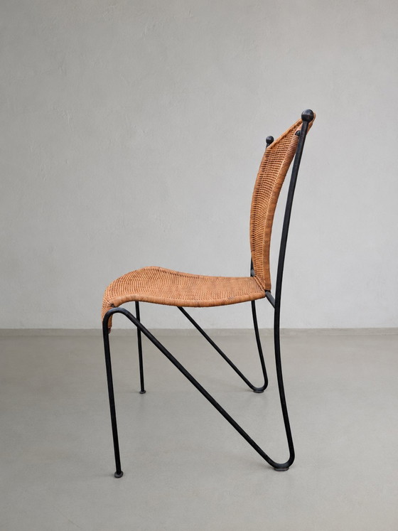 Image 1 of Sedie in vimini di Frederic Weinberg, anni '50