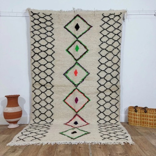 Handmade Berber Rug – Natural Wool from Morocco (243 × 143 cm)