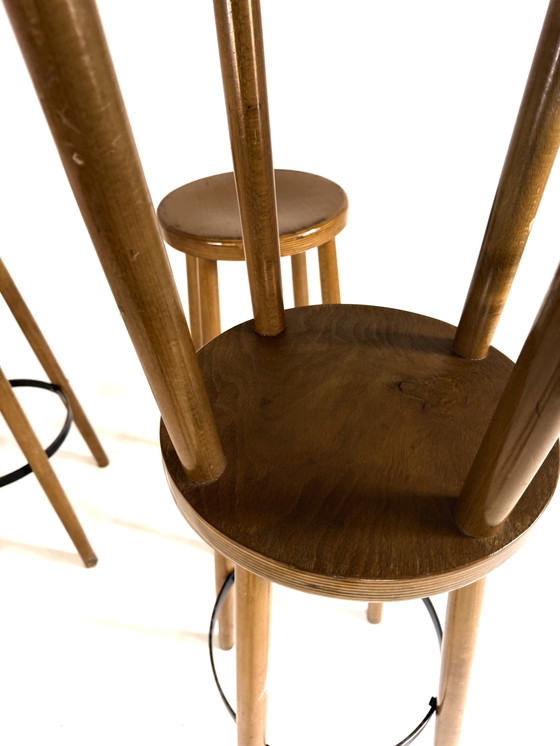 Image 1 of 6x vintage brutalist bar stool '60s