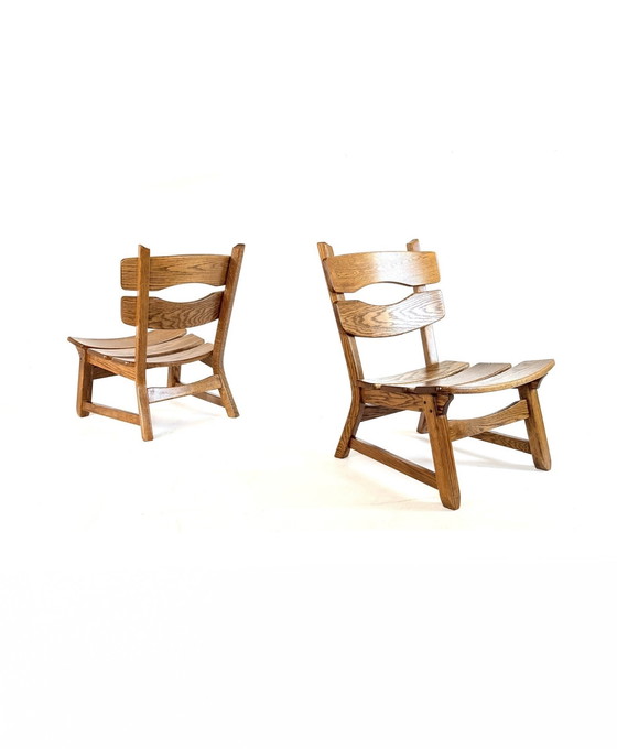 Image 1 of 2x Brutalistische fauteuil, AwA Almelo ‘60