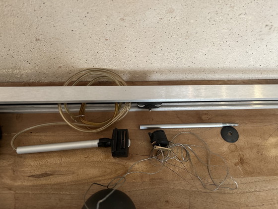 Image 1 of 3x Tobias grau OH Bronze Pendant On Multirail - Cords 85cm Max ,Multirail 130 Cm