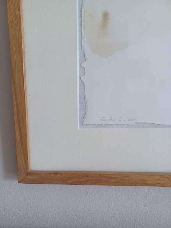 Image 1 of Watercolor and charcoal. Minimalist, organic. Signed 2001