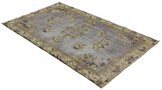 Tappeto turco vintage Oushak 250 × 150 cm – Grigio, in lana, tessuto a mano – Tappeti, Wool (photo 5 of 10)