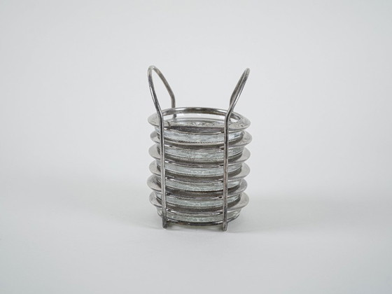 Image 1 of Set aus Glasuntersetzern, dänisches Design, 1960er Jahre, hergestellt in Dänemark