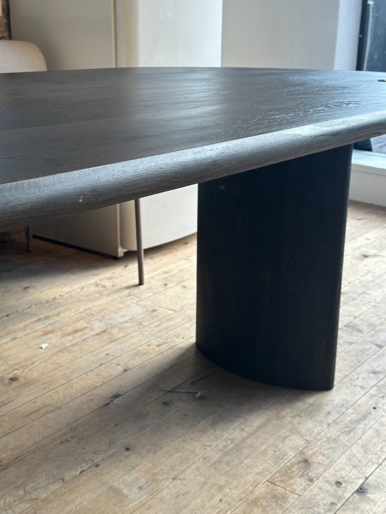 Image 1 of Table du Sud Dining Table Half Circle Black Smoke Intense 240x100 cm
