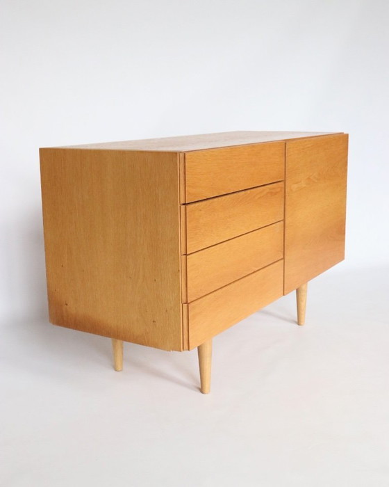 Image 1 of Vintage oak sideboard Danish design cabinet retro furniture