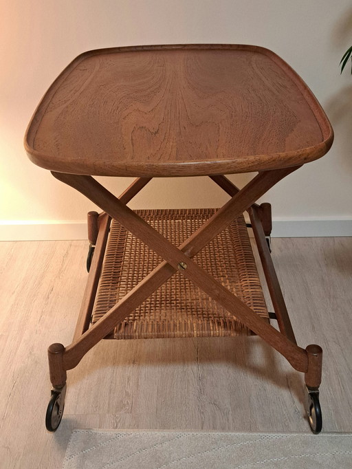 D'après JOHANNES ANDERSEN – Desserte de Service en Teck et Rotin, CFC Silkeborg, Milieu du 20ème Siècle