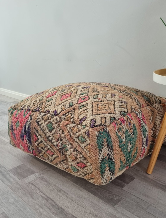 Image 1 of Pouf berbère vintage, coussin de siège marocain, coussin de sol
