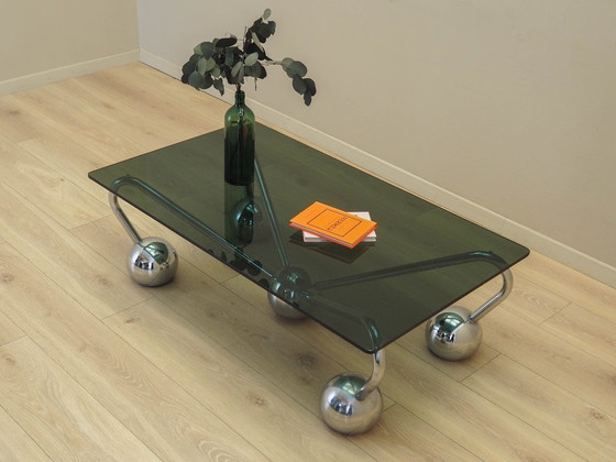 Image 1 of Glazen salontafel, Italiaans design, jaren 70, vervaardigd in Italië.