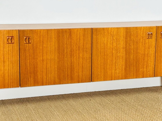 Image 1 of Scandinavian teak sideboard with 4 doors and tapered legs, 1960s
