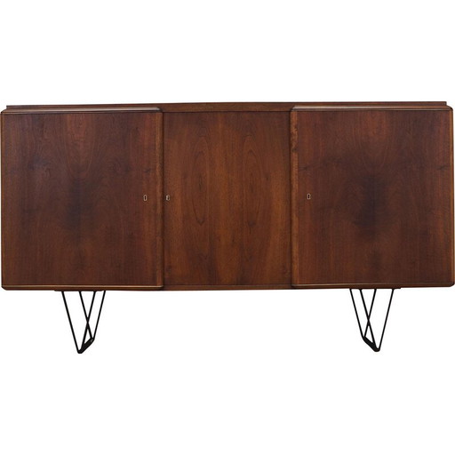 Vintage notenhouten highboard, Denemarken 1960