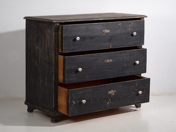 Antique chest of drawers with dark patina (c.1920) #58 (photo 16 of 40)