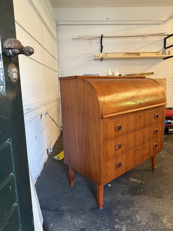 Secretaire a scomparsa in teak di Egon Ostergaard – anni '60 – Scrivanie, Wood (photo 3 of 6)