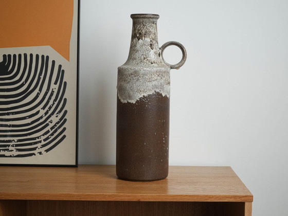 Image 1 of Ceramic vase with a handle, German design, 1960s, made in West Germany