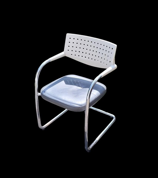 Vitra Visavis VisaSoft Freischwinger – Leder, sehr guter Zustand