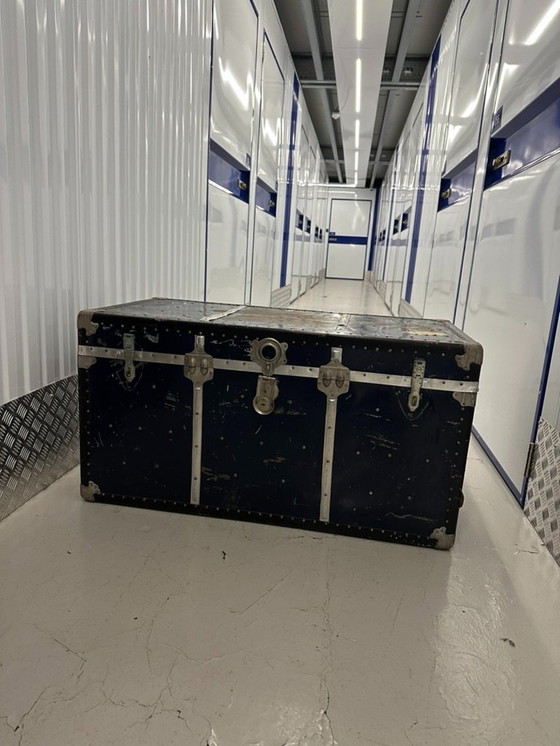 Image 1 of Coffre de cabine/coffre à couvertures ancien