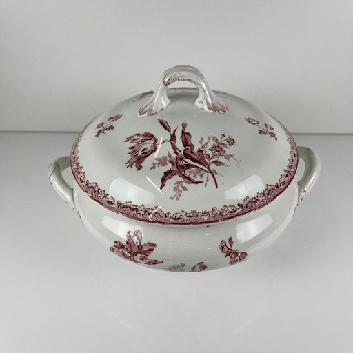 Sopera Sarreguemines, modelo "Fontange", roja, 1918-1950 – servies, Ceramic, Vintage (photo 2 of 14)