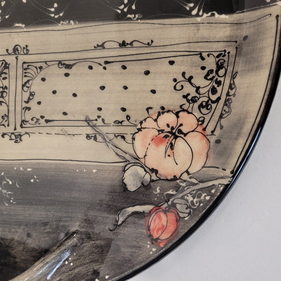 Image 1 of Bandeja de Cerámica con Motivos Florales, Poterie Galtié, 80’s – Francia