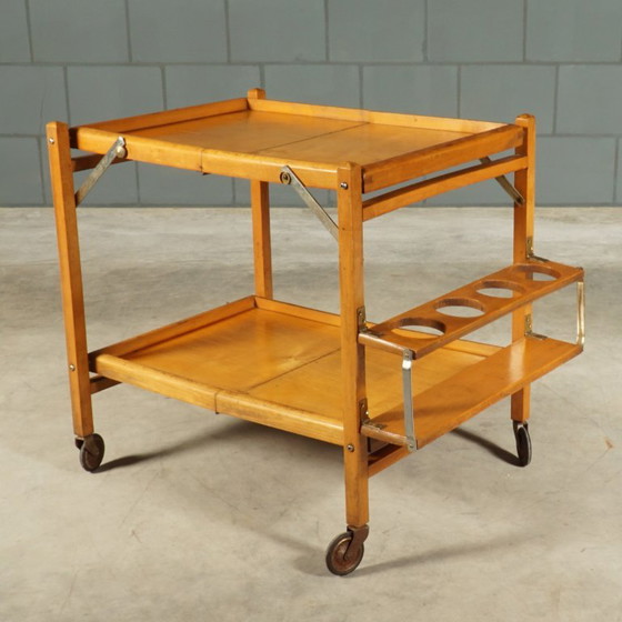 Vintage trolley – serving trolley – bar trolley – 1960s – Bar carts, Brass, Wood (photo 7 of 15)