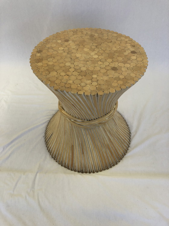 Image 1 of Mesa de comedor McGuire de ratán y bambú &#39;Sheaf of Wheat&#39;