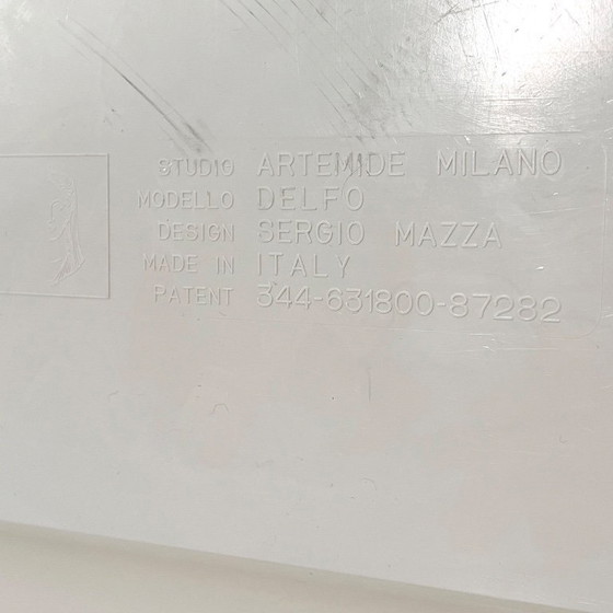 Image 1 of White Delfo Mirror by Sergio Mazza for Artemide, 1970s
