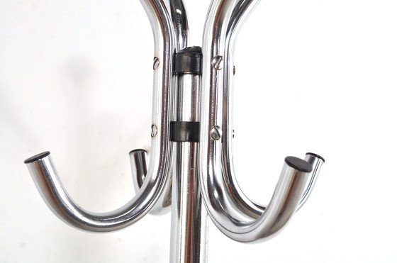 Image 1 of Vintage Verchroomde Kapstok Met Parapluhouder Jaren 60