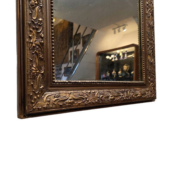 Image 1 of Antiek Franse Art Nouveau Spiegel, Begin 1900