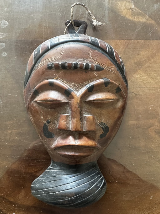 Petit masque Africain en bois sculpté début XX e siècle