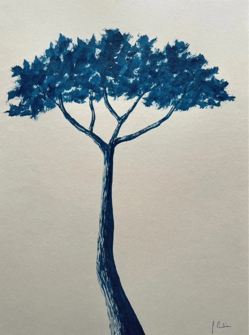 Ink on paper, 40x30 cm, framed.