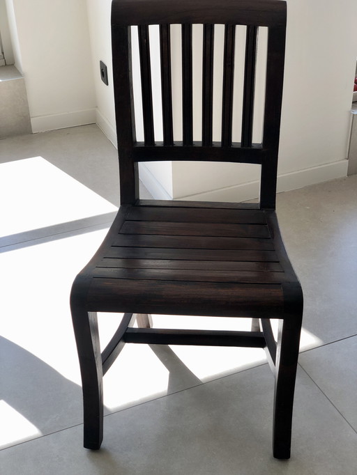 4 x Solid Wood Teak Chair