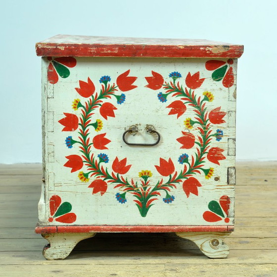 Folk art bridal chest, dated 1943 – Furniture, Iron, Wood (photo 13 of 14)