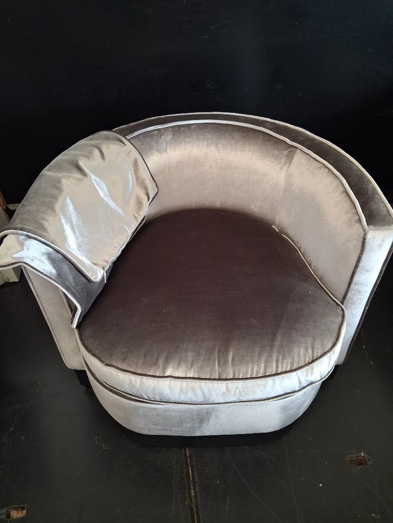 Image 1 of Fauteuil pivotant Adje avec housses de coussin décoratives assorties