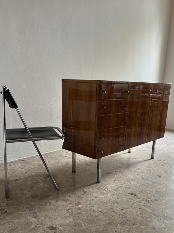 Image 1 of 1x Sideboard aus Palisanderholz mit Chrombeinen aus den 1960er Jahren