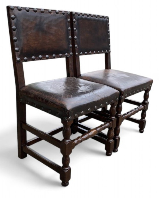 Image 1 of 8 sedie da castello antiche