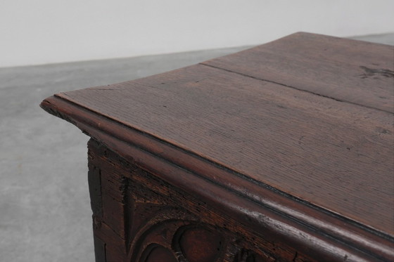 Image 1 of 16th Century Gothic Carved Oak Chest, France